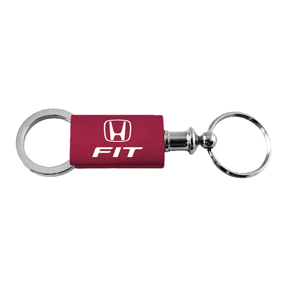 Burgundy Anodized Aluminum Valet Keychain - Officially Licensed for Honda Fit
