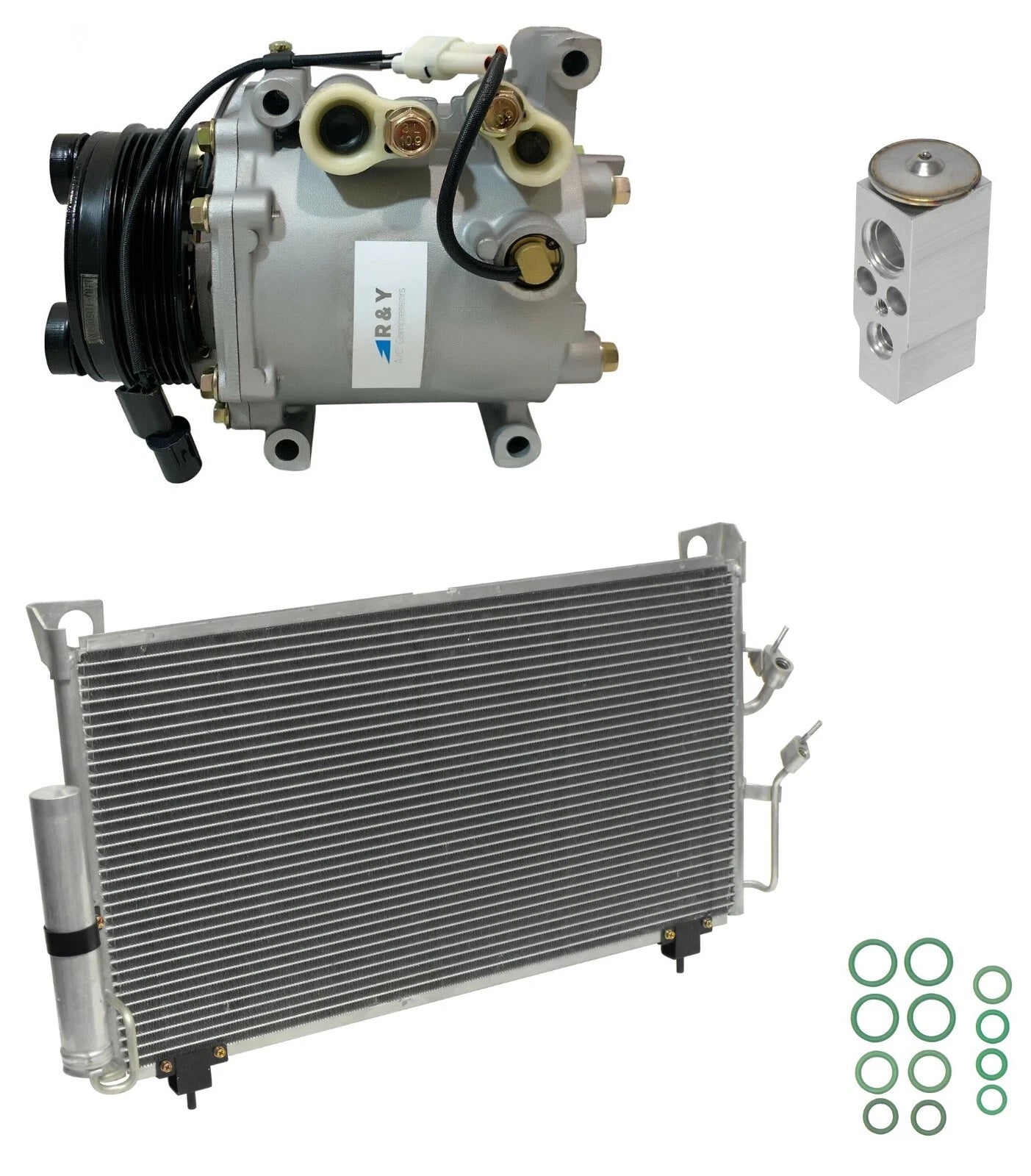 AC Compressor Kit With Condenser Replacement for Mitsubishi Outlander (2003–2003)