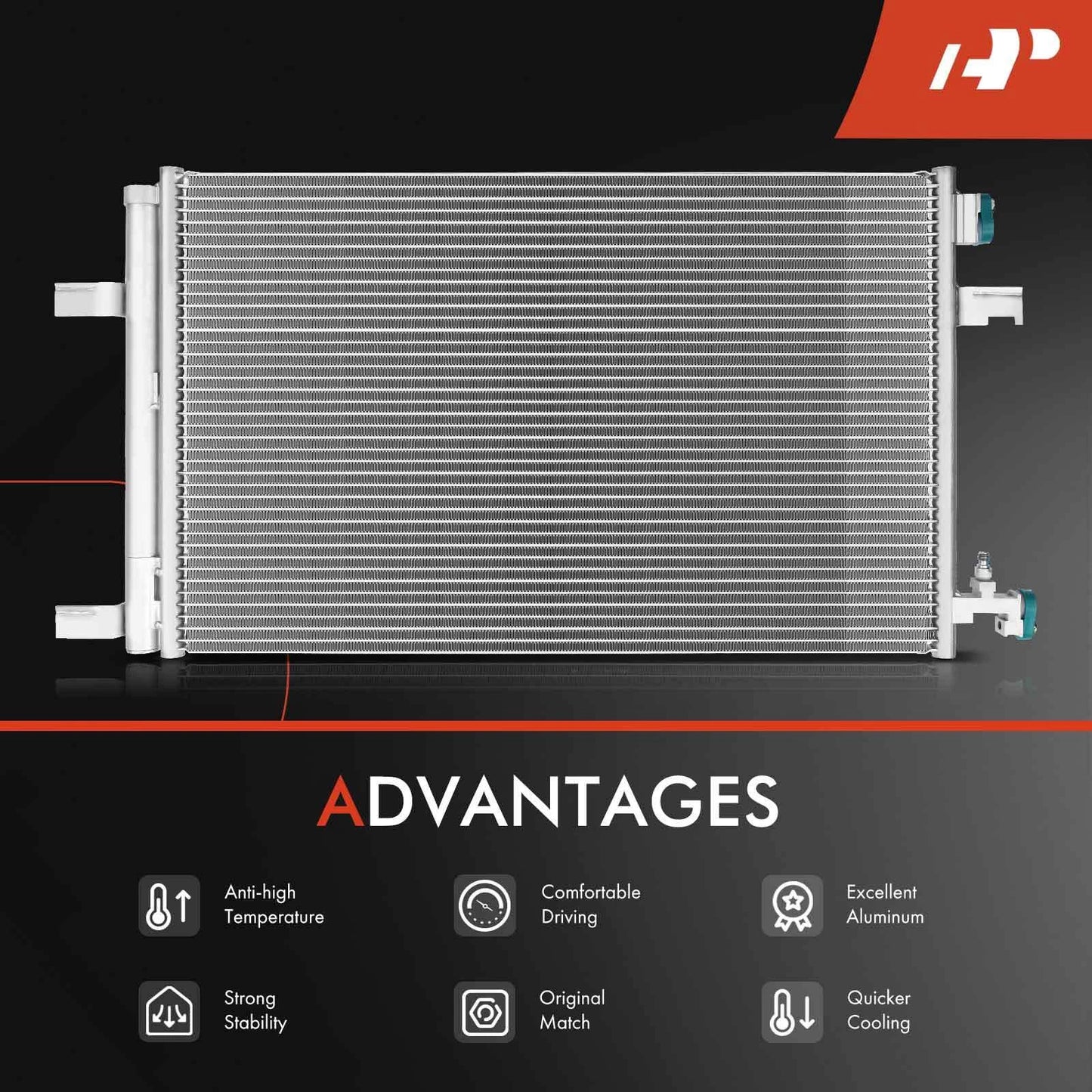 A/C Condenser with Receiver Drier for Chevrolet Impala Malibu