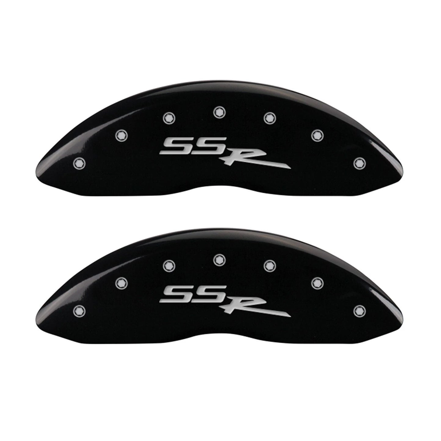 Front and Rear Black Caliper Covers for 2006 Chevy SSR by MGP