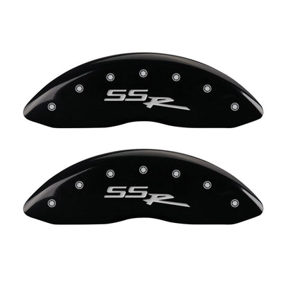 Front and Rear Black Caliper Covers for 2006 Chevy SSR by MGP