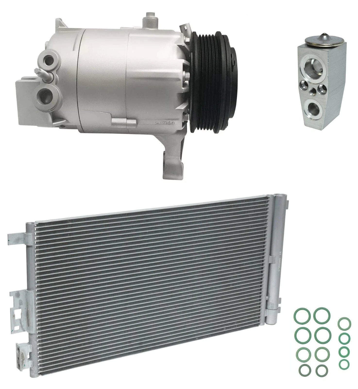 AC Compressor Kit w Condenser Replacement for Chevrolet Malibu 2008–2012