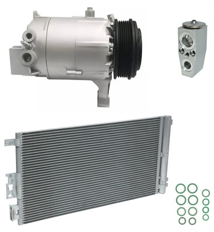 AC Compressor Kit w Condenser Replacement for Chevrolet Malibu 2008–2012