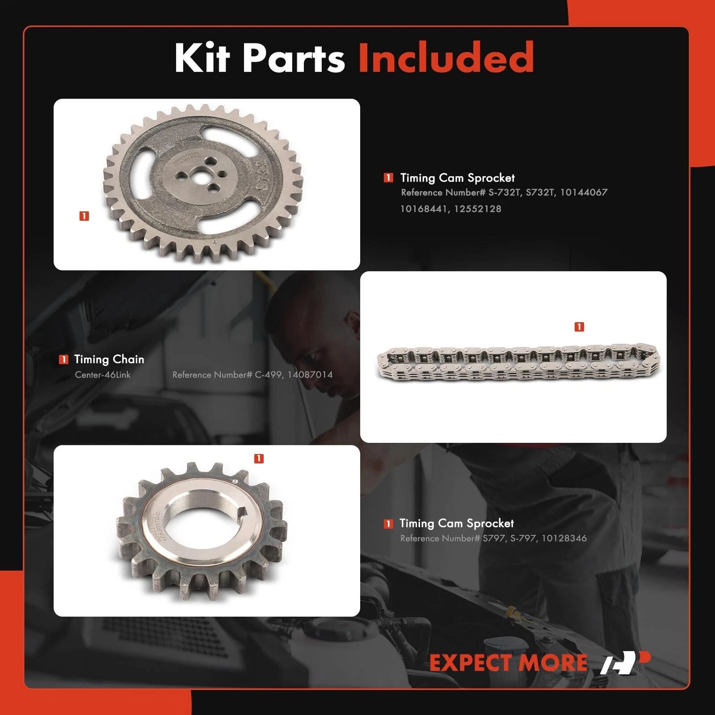 3X Timing Chain Kit for Chevrolet Tahoe, Camaro, K2500, GMC Yukon (1996–2000)