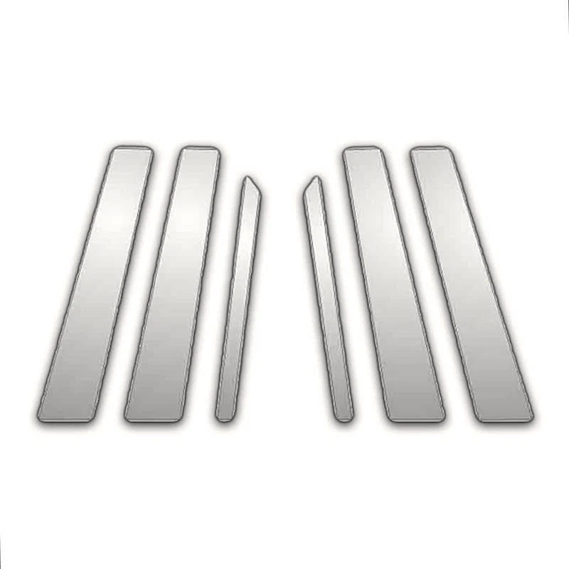 6Pc Chrome Pillar Post Covers for Mercedes E Class W212 (2010–2016)
