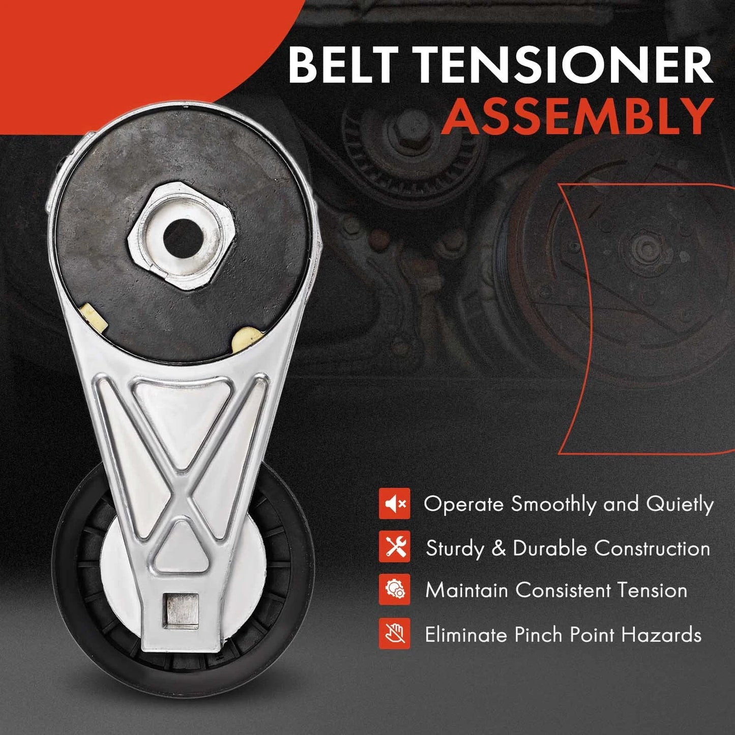 Belt Tensioner with Pulley for Chevy Equinox Malibu (2005–2009)