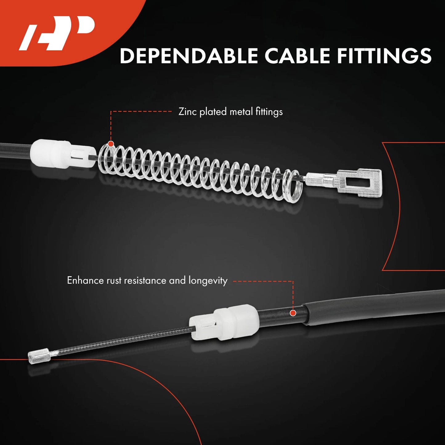 2Pcs Rear Parking Brake Cable for Chevy Silverado 1500 (2014–2018)