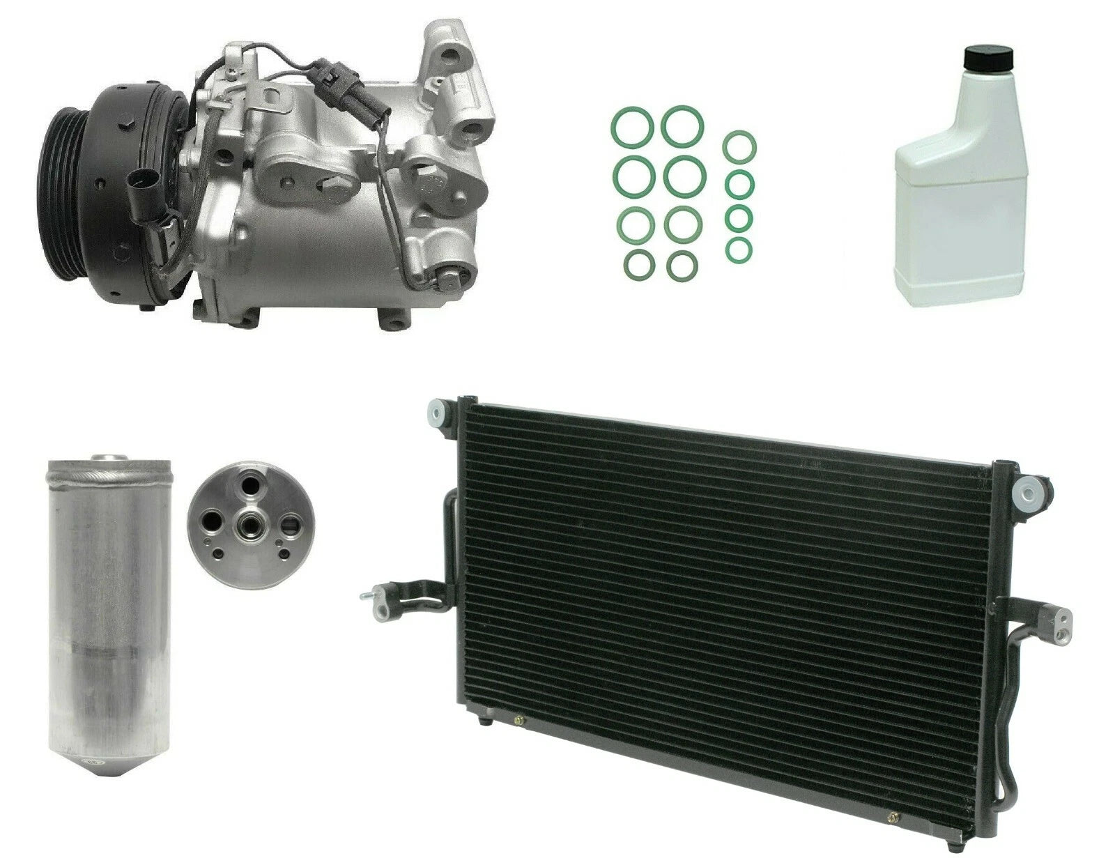 AC Compressor Kit Replacement with Condenser for Toyota Hilux (2011–2018)
