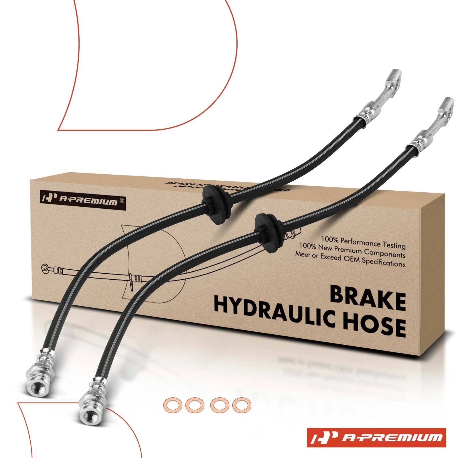 2X Rear Brake Hydraulic Hose for Chevrolet Caprice (2011–2017)