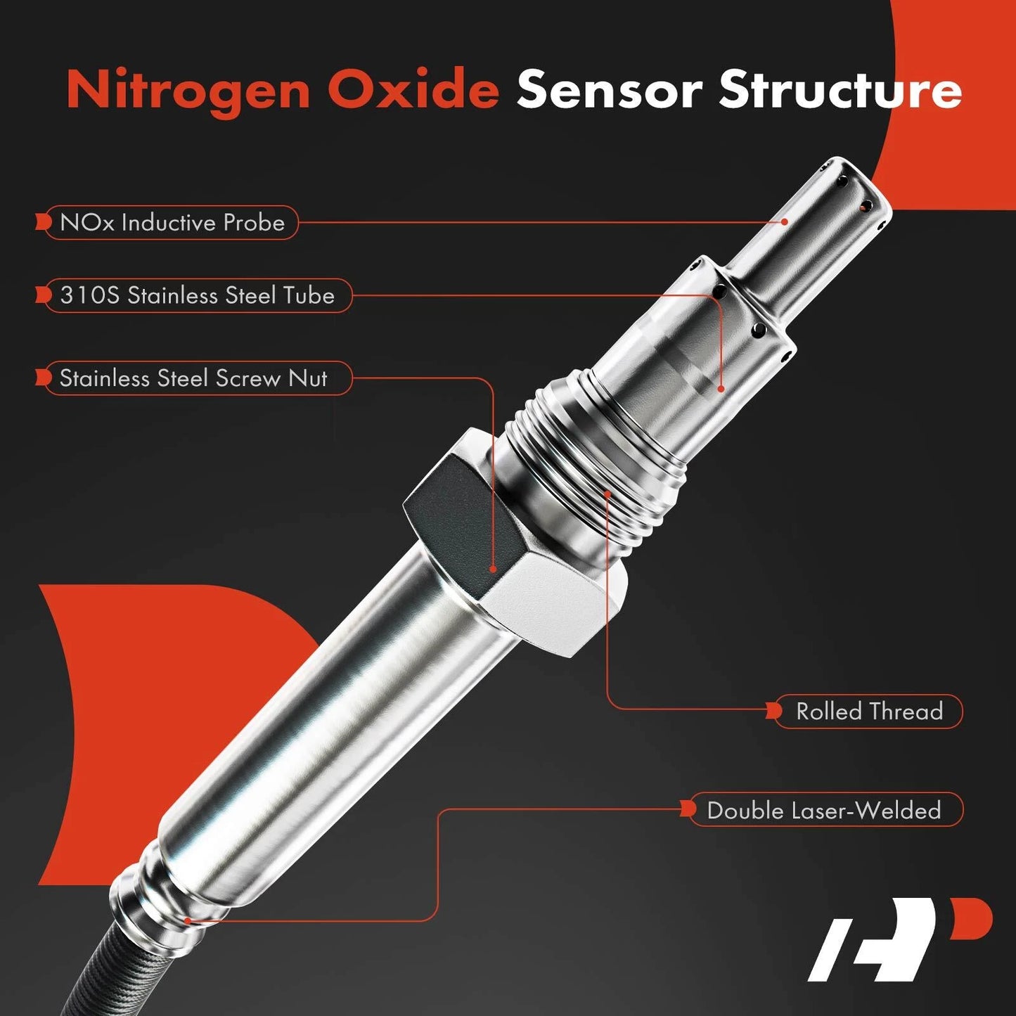 2X Nitrogen Oxide Sensor for Chevy Express 3500 (2010–2020)