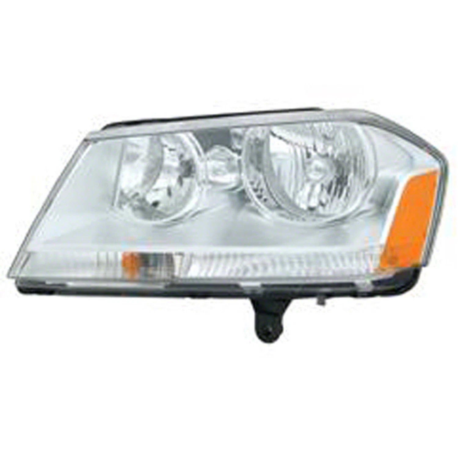 Driver Side Head Light Assembly w/Chrome Bezel for 2008-2014 Dodge Avenger