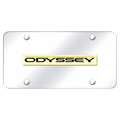 Gold Name on Chrome License Plate - Officially Licensed for Honda Odyssey