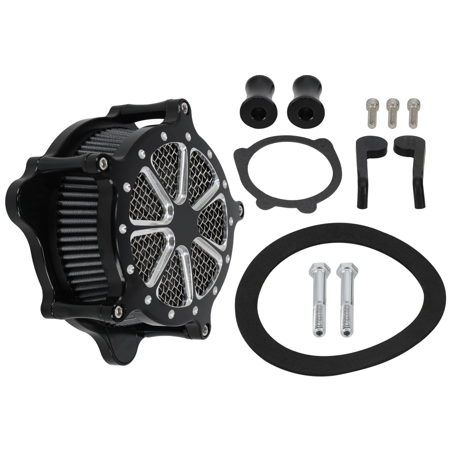 Air Filter System for Harley Dyna Softail (2000–2017) Aluminum Black