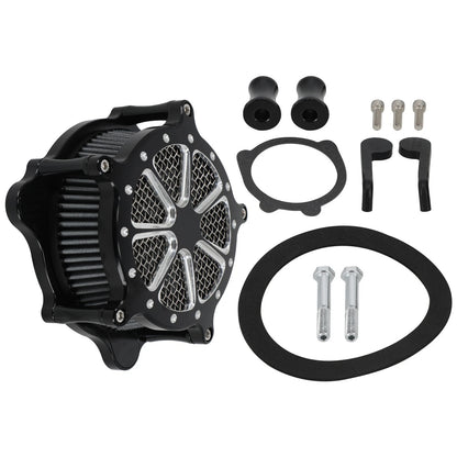 Air Filter System for Harley Dyna Softail (2000–2017) Aluminum Black