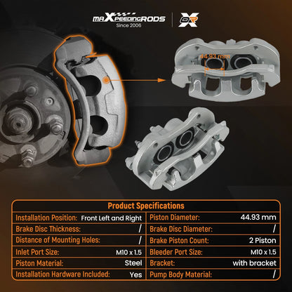 Front Disc Brake Caliper Pair for Buick Lucerne (2006–2011)