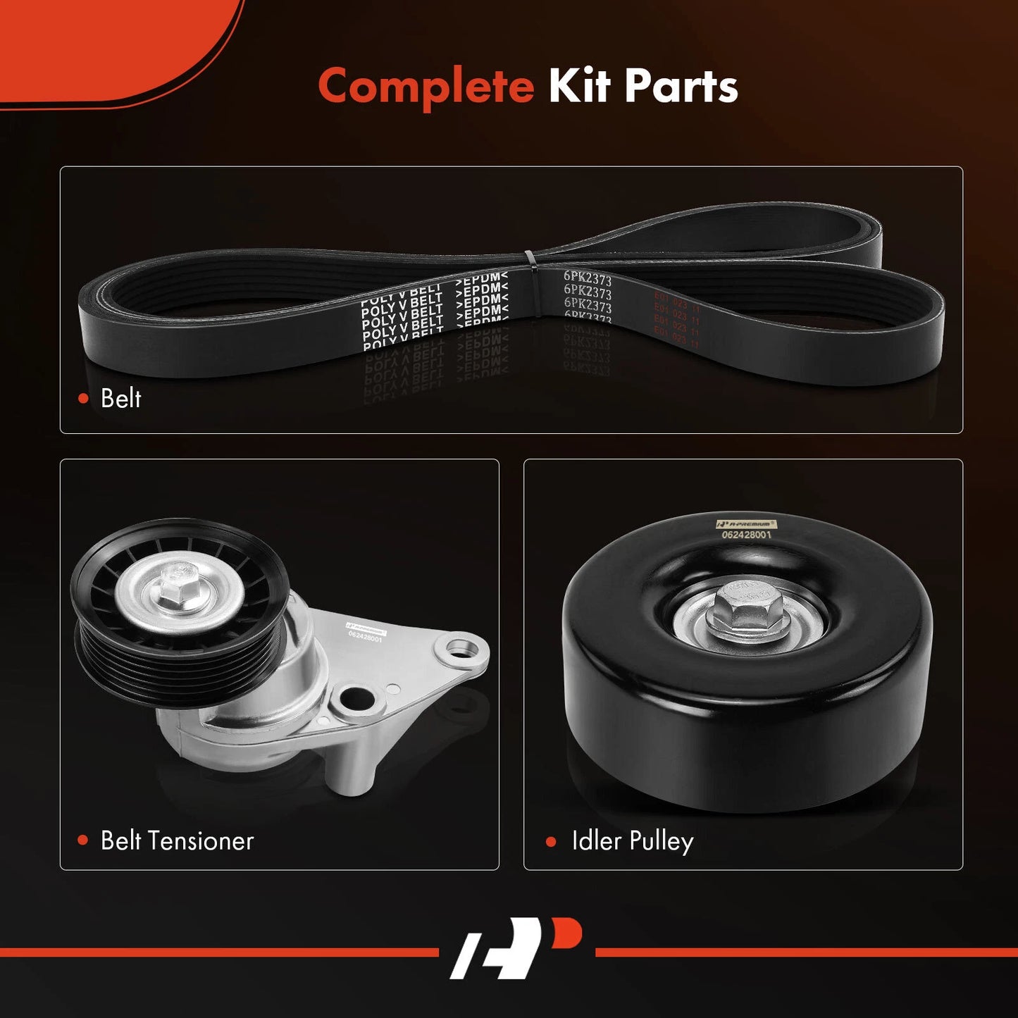 3X Serpentine Belt Drive Component Kit for Chevy Silverado 1500 (2007–2013)