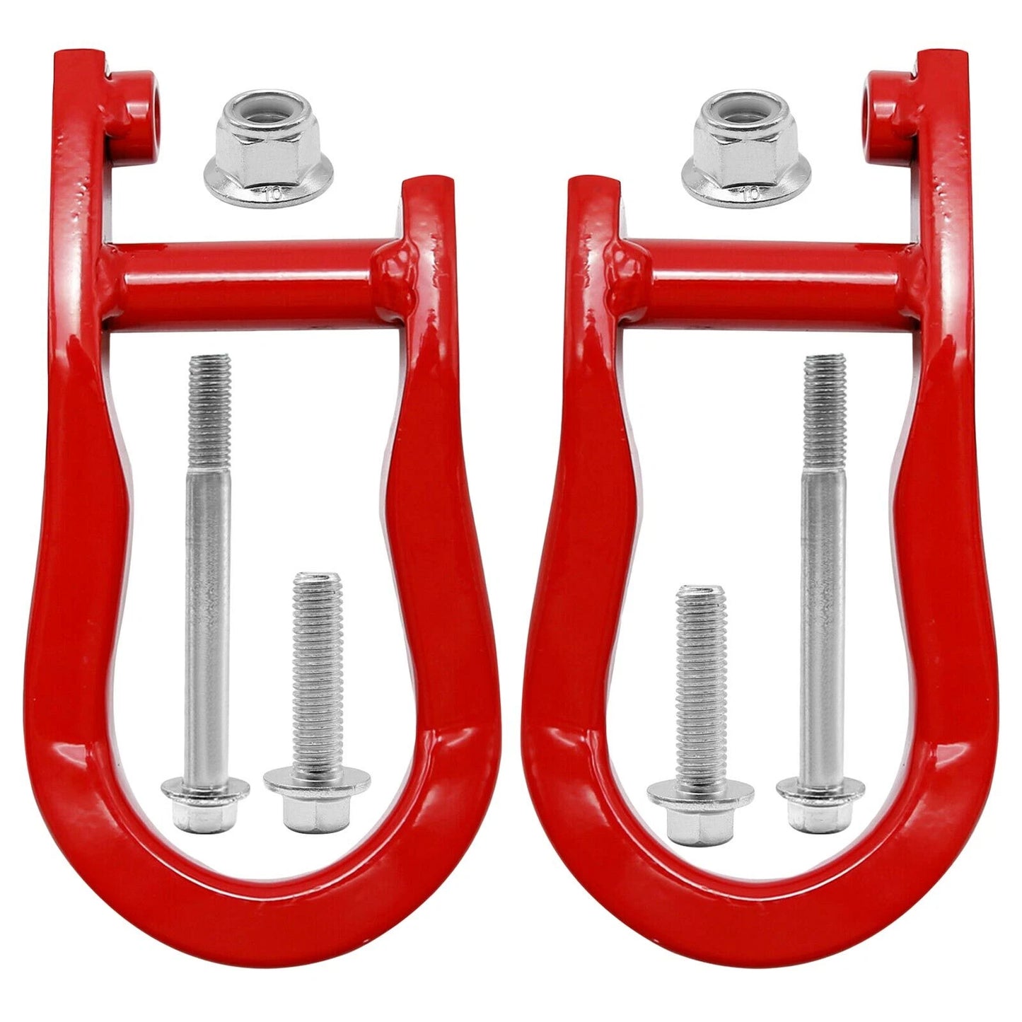 2X Red Tow Hooks for Chevy Silverado 1500 (2007–2018) GMC Sierra 1500