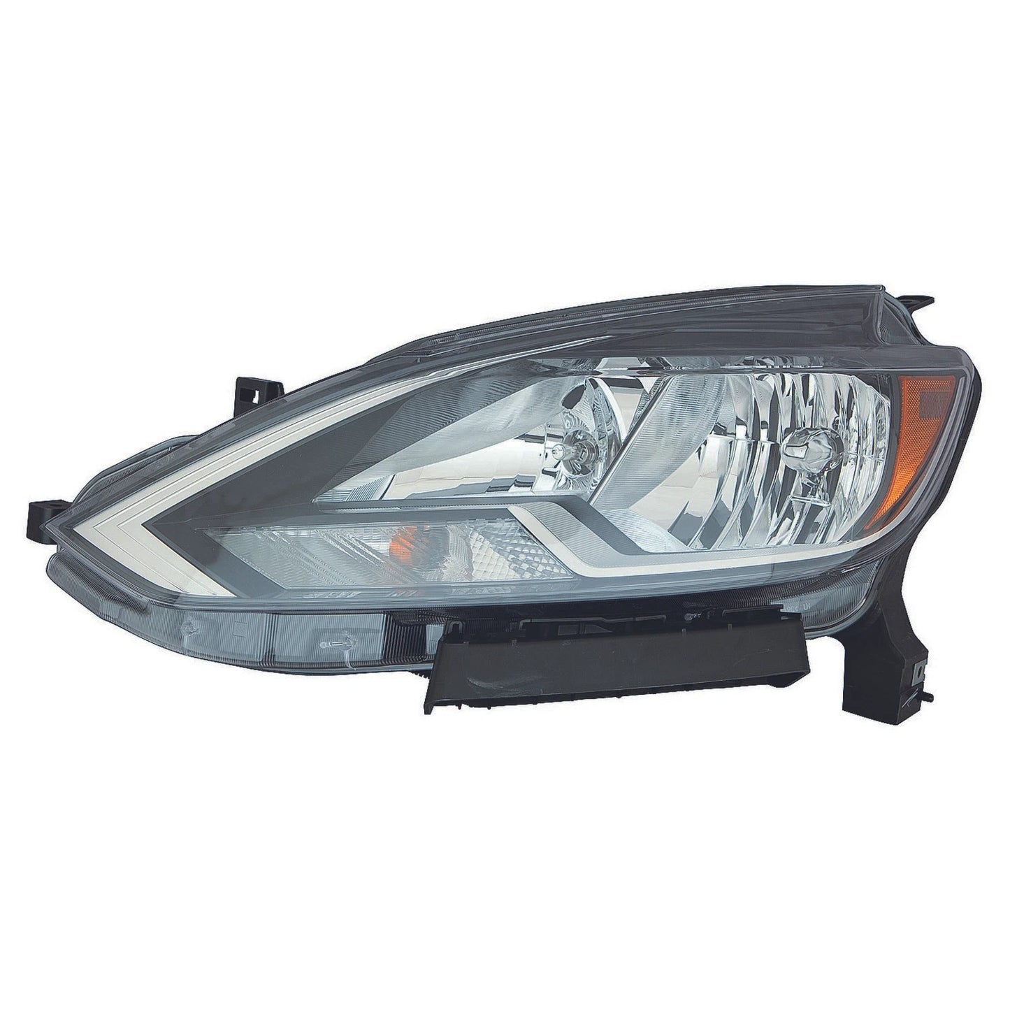 Replacement Driver Side Halogen Headlight Assembly For 2016-2019 Nissan Sentra