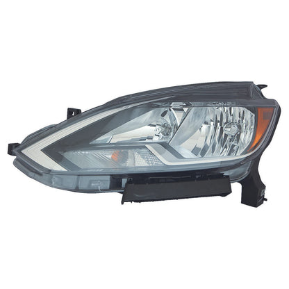 Replacement Driver Side Halogen Headlight Assembly For 2016-2019 Nissan Sentra