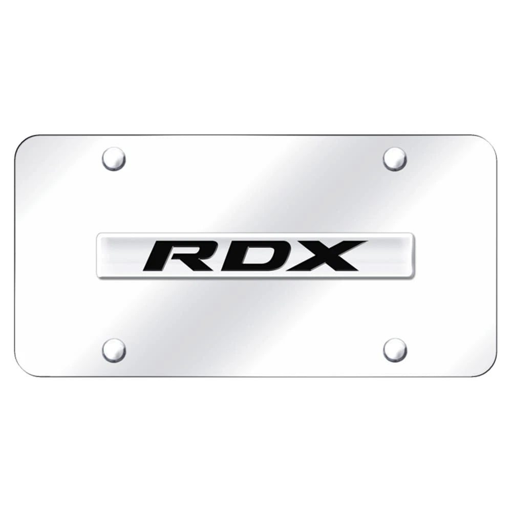 Chrome Name on Chrome License Plate - Officially Licensed for Acura RDX