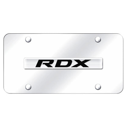 Chrome Name on Chrome License Plate - Officially Licensed for Acura RDX