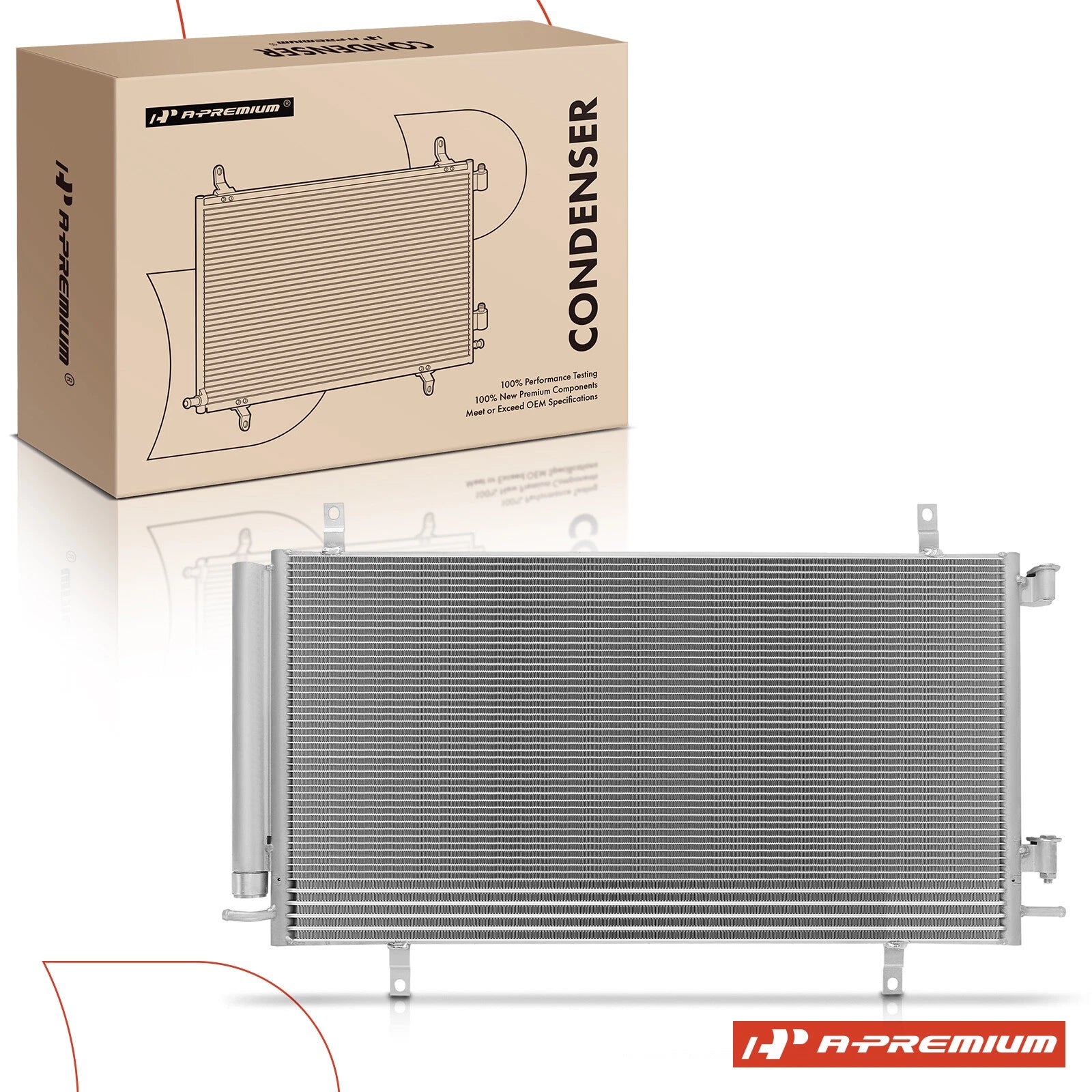 A/C Condenser with Drier & Bracket for Chevrolet (2012–2015)