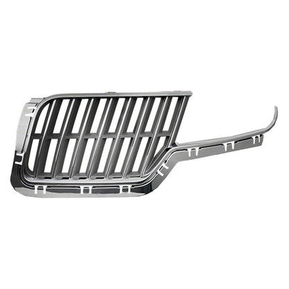 Replacement Silver Chrome ABS Plastic Driver Side Front Grille