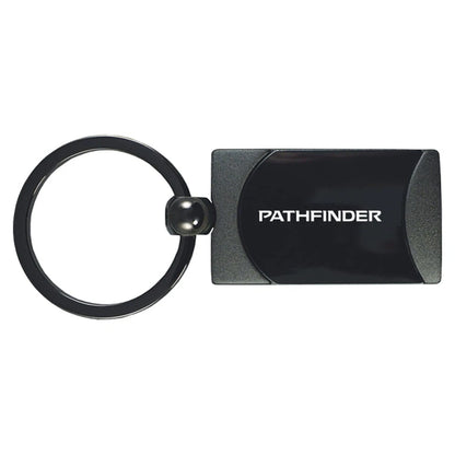 Gun Metal Two-Tone Rectangular Keychain for Nissan Pathfinder