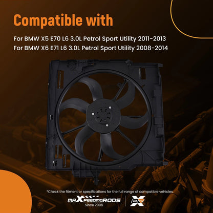 Electric Radiator Cooling Fan for BMW X5 E70 X6 E71 (2008–2014)