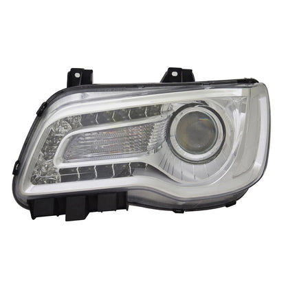 Headlight Assembly Replacement Chrome Driver Halogen for Chrysler 300 (2018–2020)