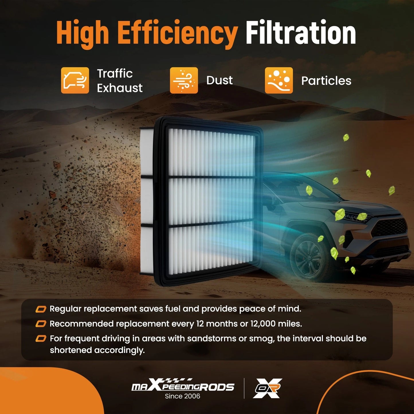 Engine Air Filter for Hyundai Kona (2024–2025) Front