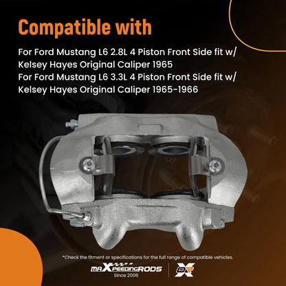 Brake Caliper Front Left Right for Ford Mustang (1965–1966)