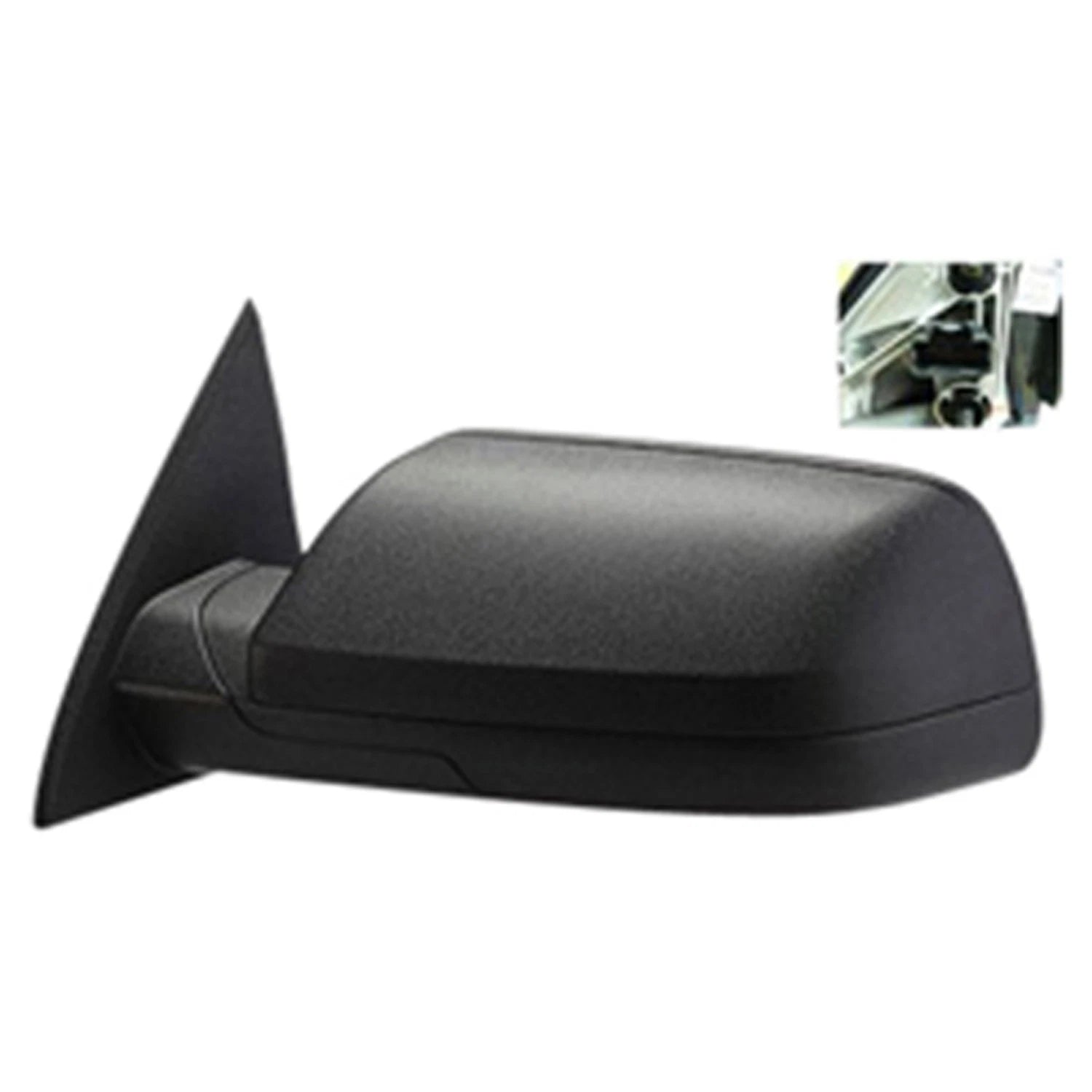 Replacement Textured Driver Side Power Door Mirror w/o Heated Glass