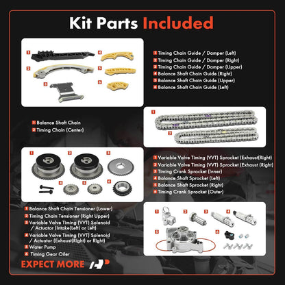 20x Timing Belt and Water Pump Kit for Chevy Equinox Malibu (2011–2017)