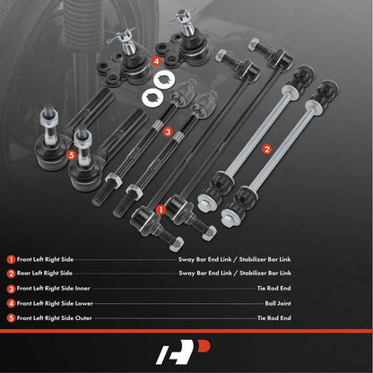 10x Sway Bar Tie Rod Ball Joint for Chevy Traverse (2009–2017)