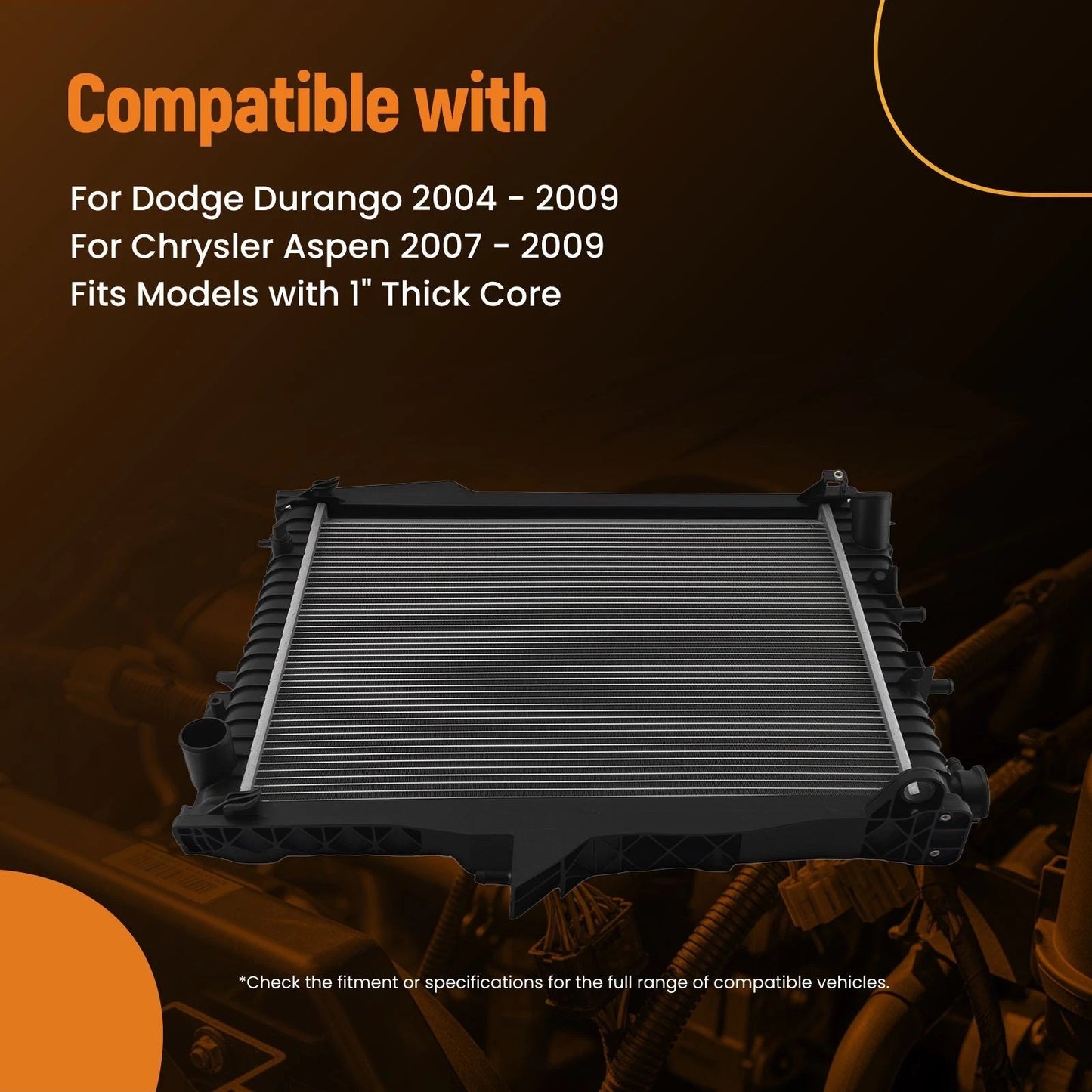Direct Mount Radiator for Dodge Durango Aspen (2004–2009)