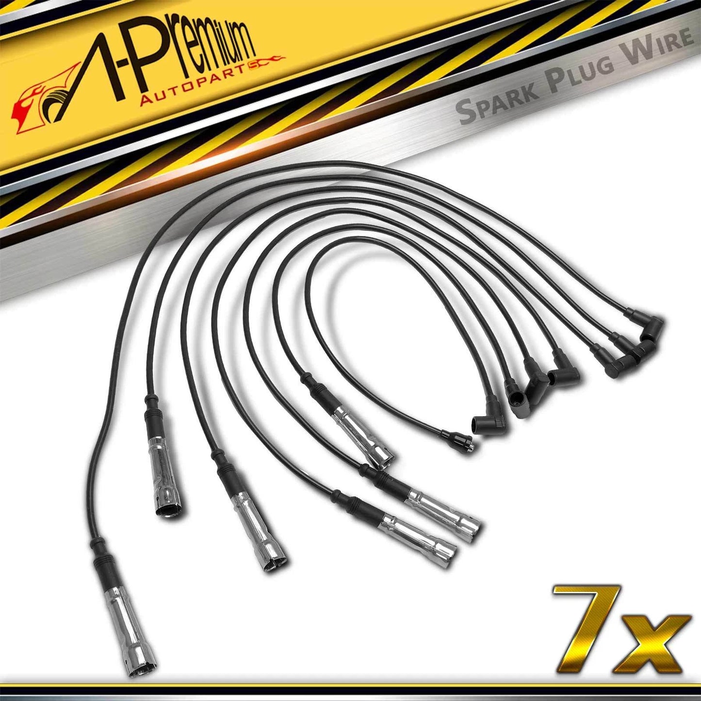 7x Spark Plug Wire Set for Benz W114 W123 W116 (1973–1976)