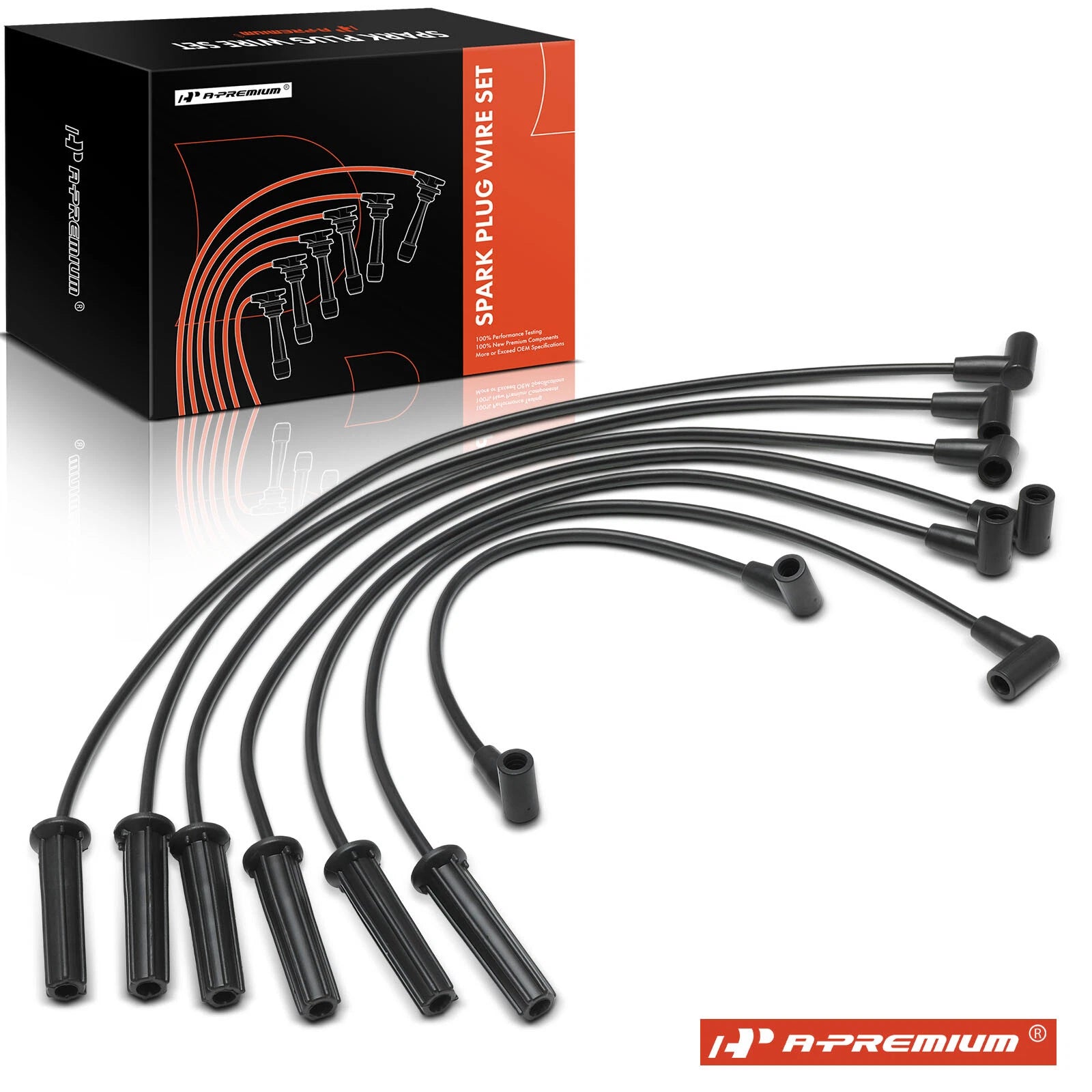 7x Spark Plug Wire Set for Chevy Camaro Jeep Cherokee (1990–2002)