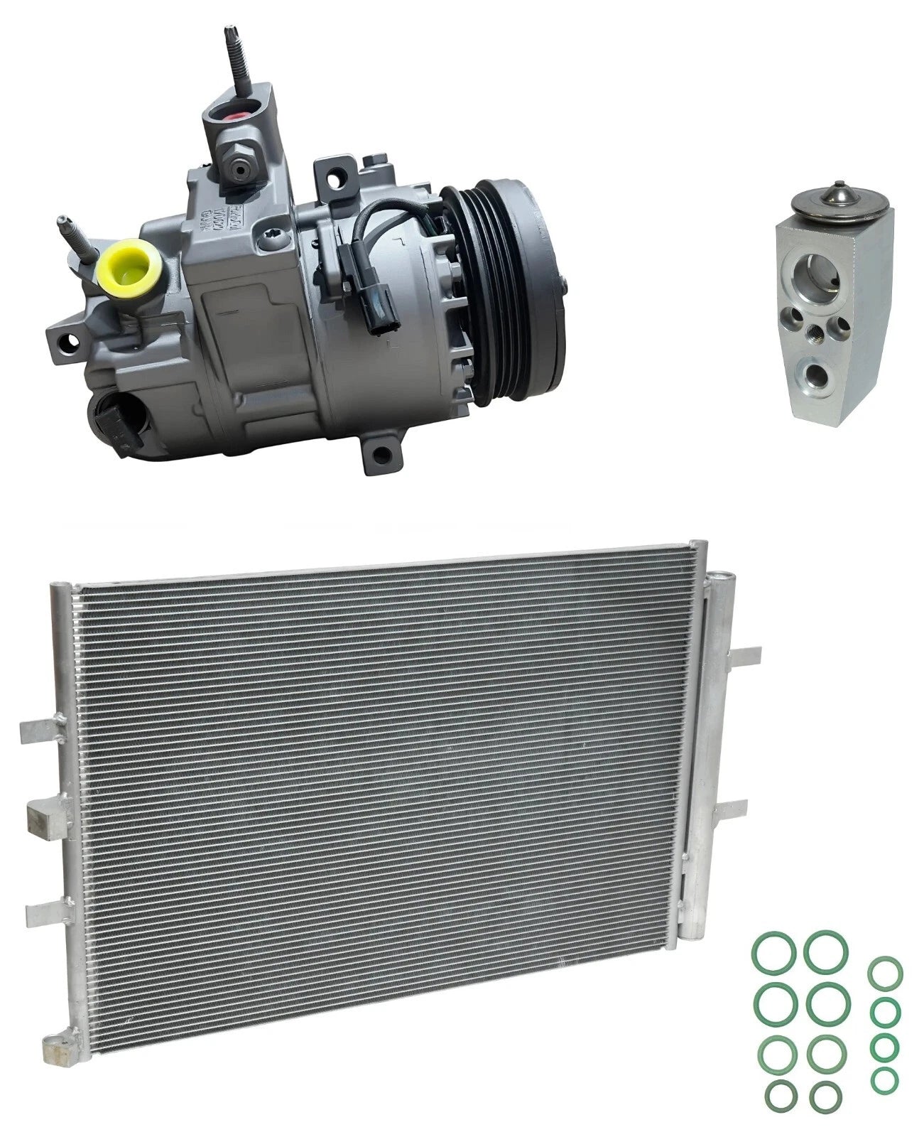 AC Compressor Kit W Condenser Replacement for Ford Transit 350 HD (2022–2022)