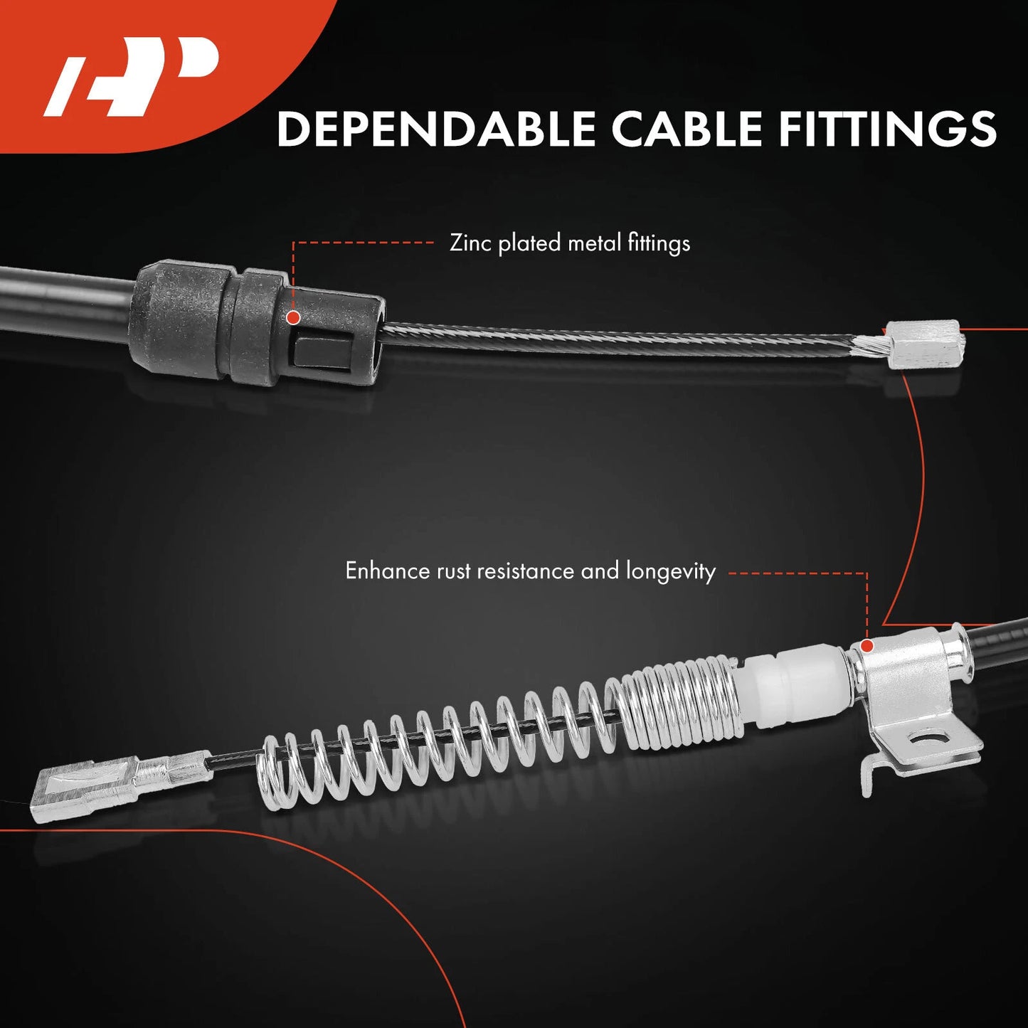 2Pcs Rear Parking Brake Cable for GMC Sierra 2500 HD (2007–2014)