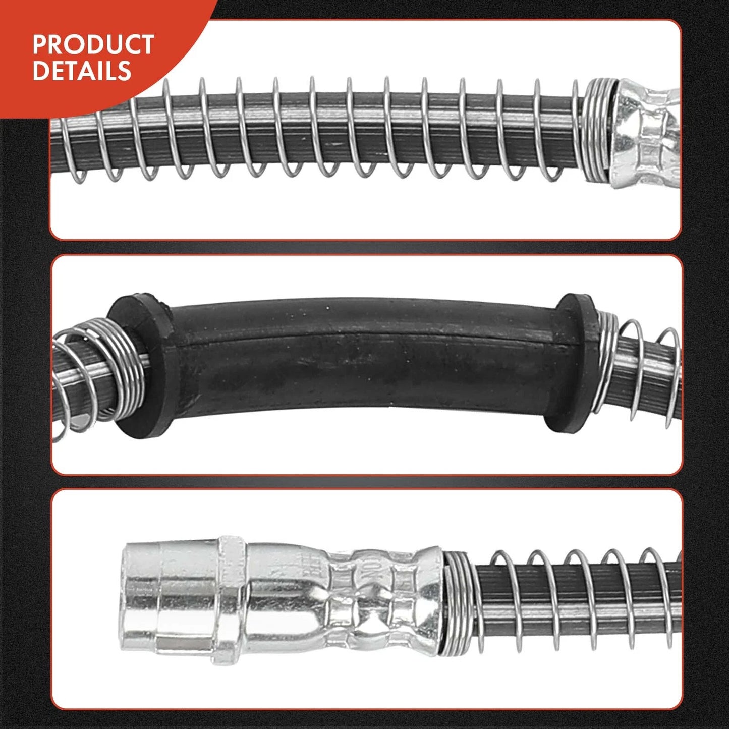 2X Front Brake Hydraulic Hose for Mercedes-Benz CL550 CL600 CLS63 AMG (2007–2013)