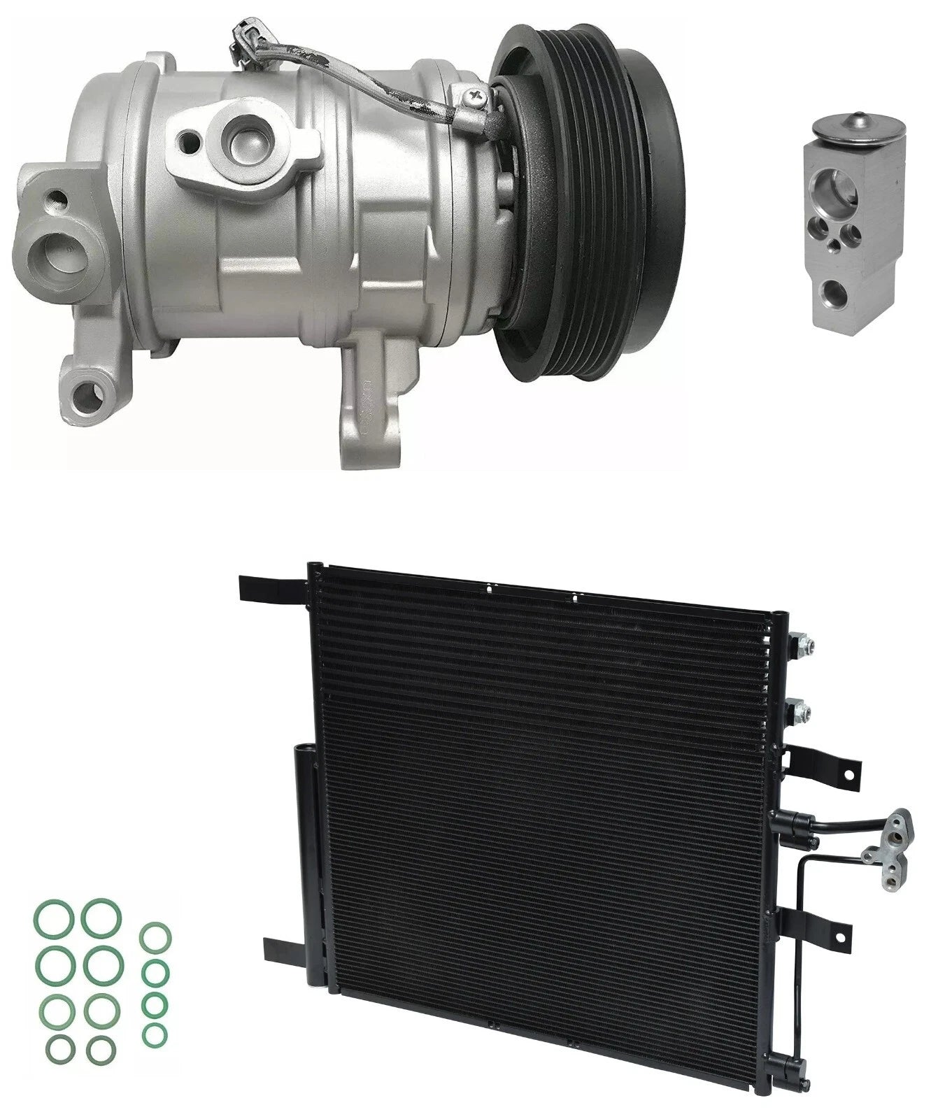 AC Compressor Kit With Condenser for Ram 1500 3.7L (2012–2012)