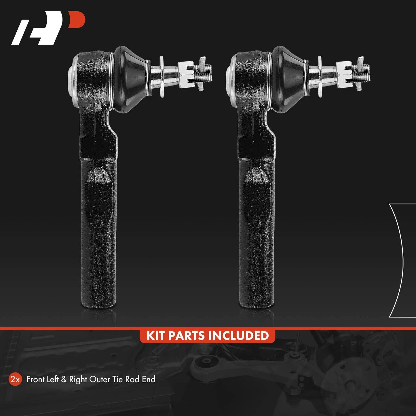 2X Front Outer Tie Rod End for Chevy Malibu (1997–2003) Buick Terraza (2005–2007)