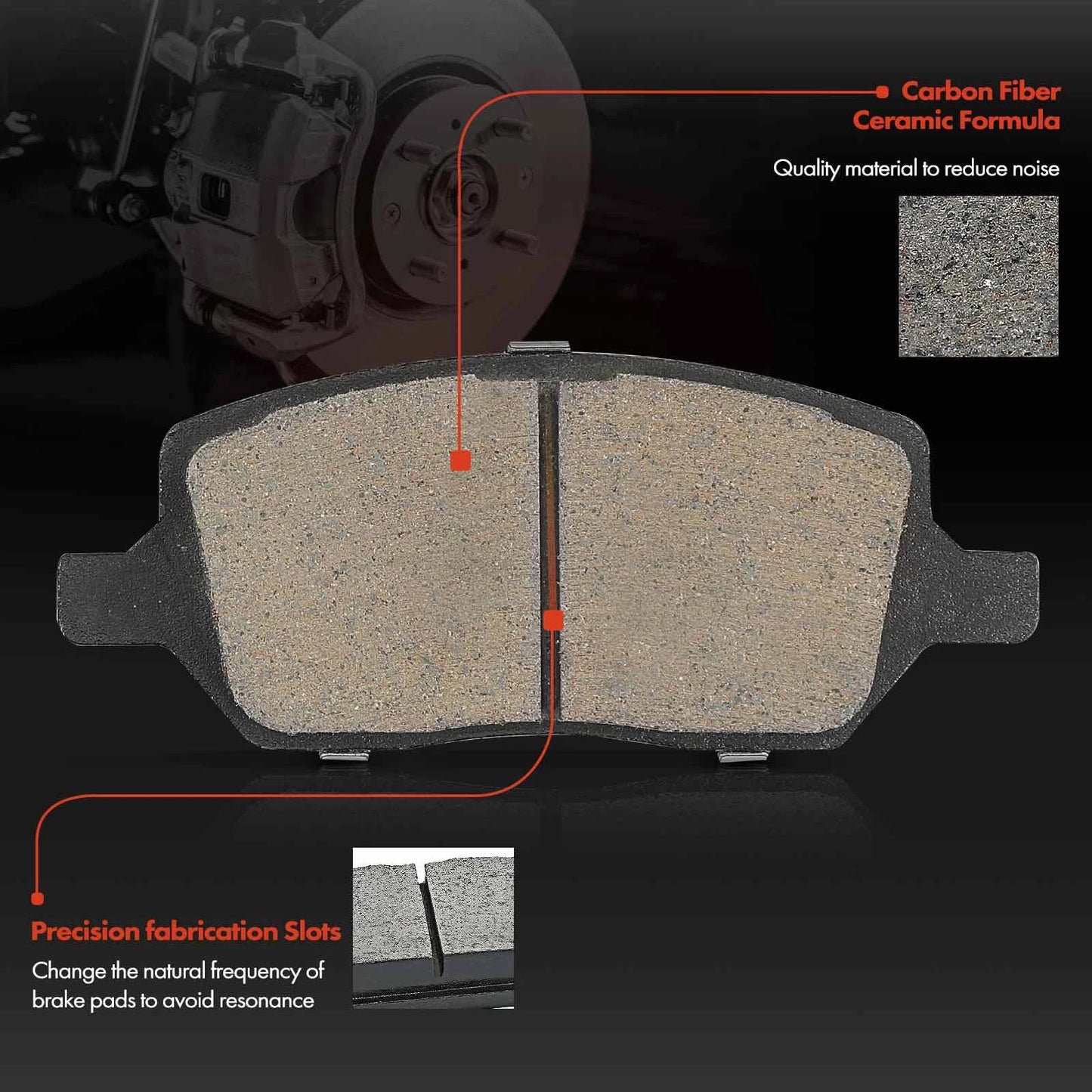 4X Rear Ceramic Brake Pads for Chevy Uplander Pontiac Montana (2005–2009)