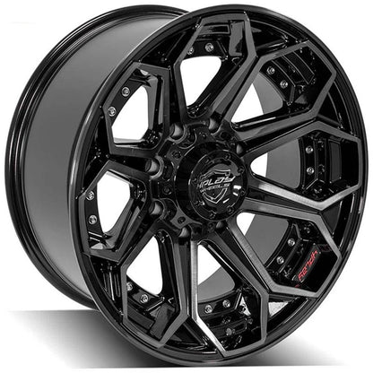 20 Inch Gloss Black Wheel with Brushed Face for Ford Excursion (2000–2005)