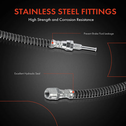 2X Rear Brake Hydraulic Hose for Mercedes-Benz C63 AMG (2015–2019)