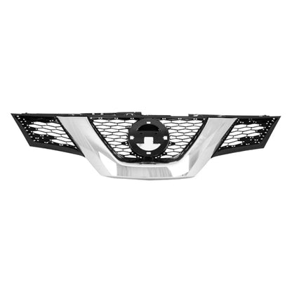 Front Grille Replacement Black Chrome Plastic for 2014-2016 Nissan Rogue
