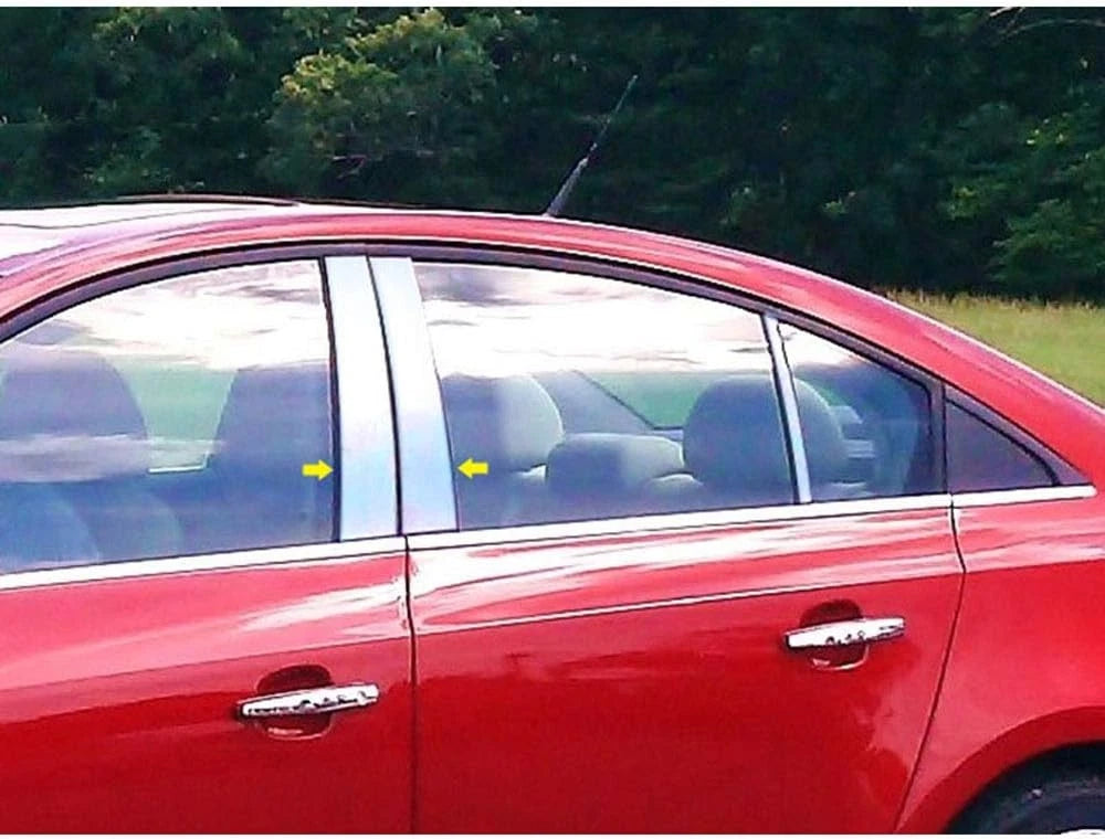 4pc. Luxury FX Chrome Pillar Post Trim for 2011-2015 Chevy Cruze