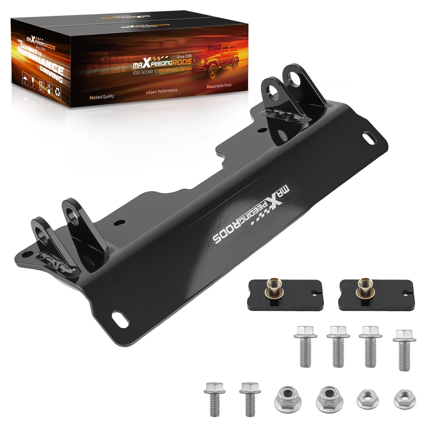 Black Coated Snow Mount Frame for Can-Am Defender (2016–2024) Steel Kit