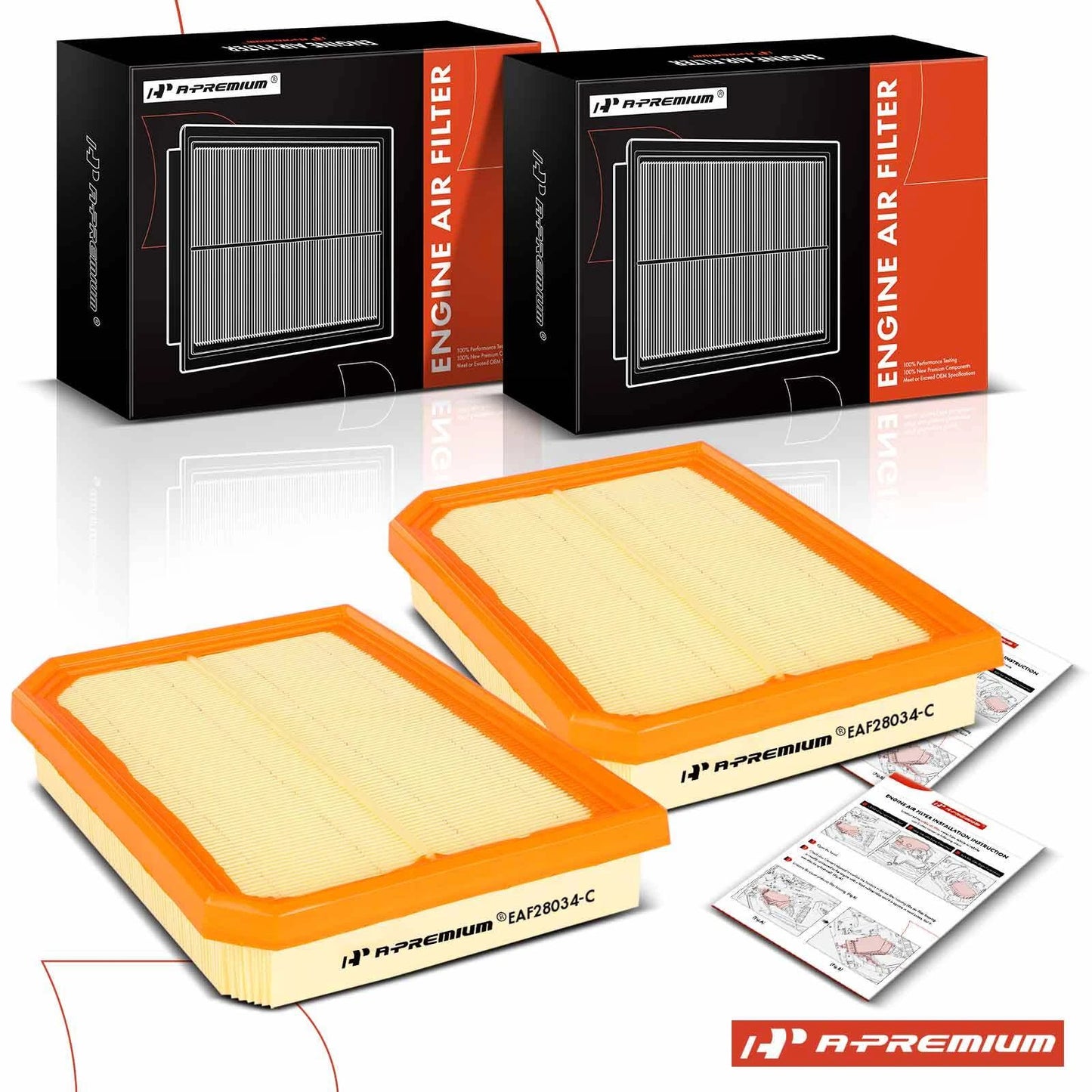 2X Engine Air Filter for Mercedes-Benz A220 A250 (2019–2022)